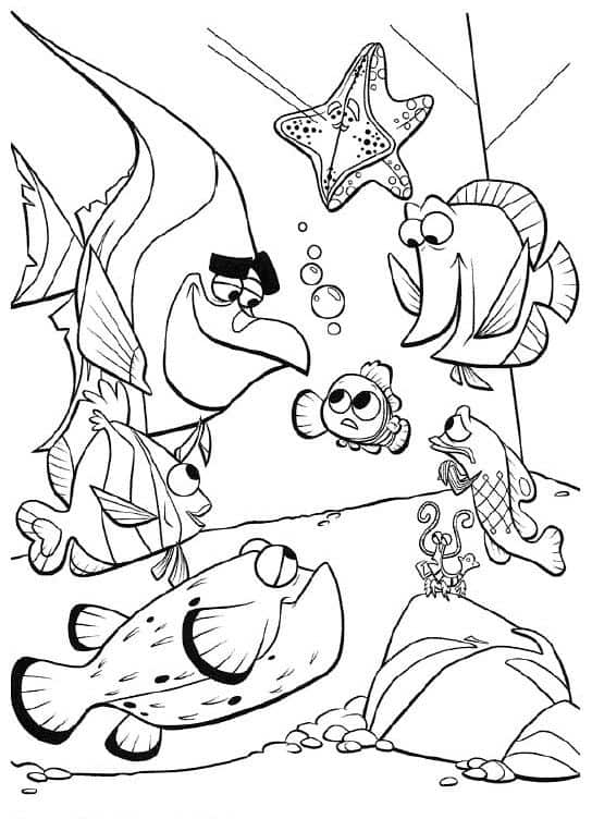 Finding Nemo Coloring Pages Dropoff