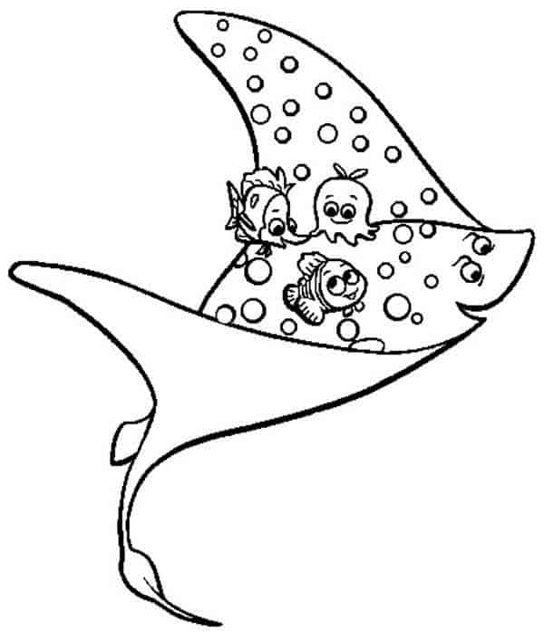 Finding Nemo Stingray Coloring Pages