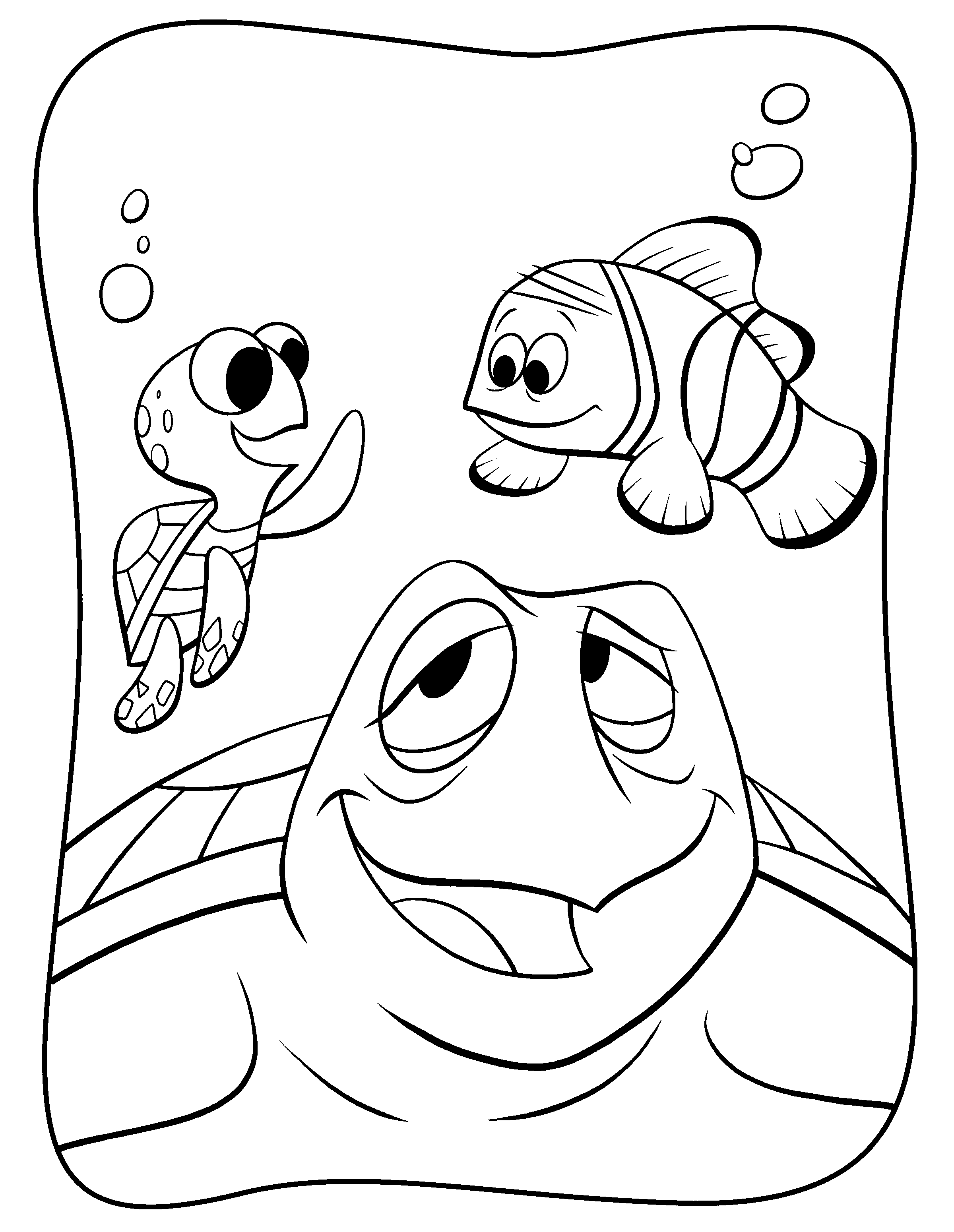 Finding Nemo Turtle Coloring Pages
