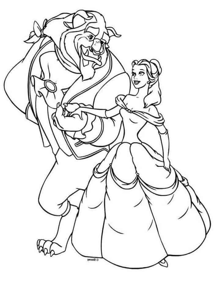 Free Beauty And The Beast Coloring Pages
