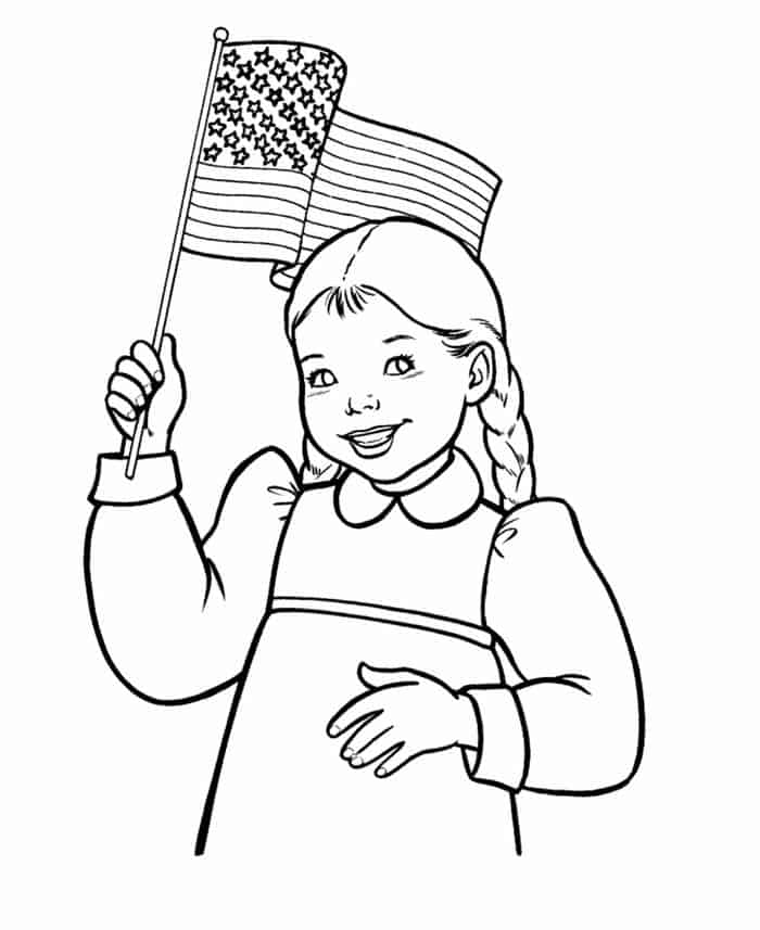 Free Coloring Pages American Flag