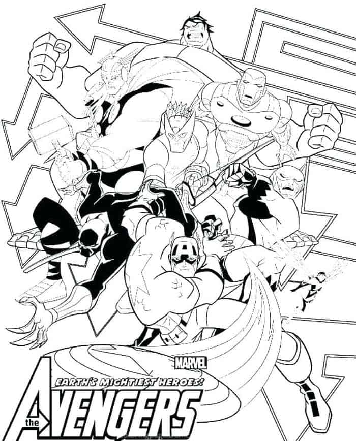 Free Coloring Pages Avengers