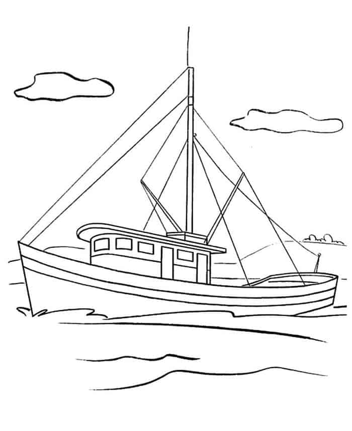 Free Printable Boat Coloring Pages