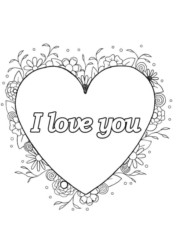 Free Printable Coloring Pages For Valentines Day