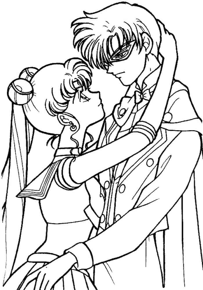 Free Sailor Moon Tuxedo Mask Coloring Pages