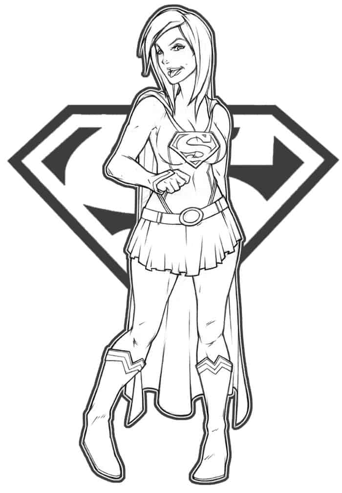 Free Supergirl Coloring Pages