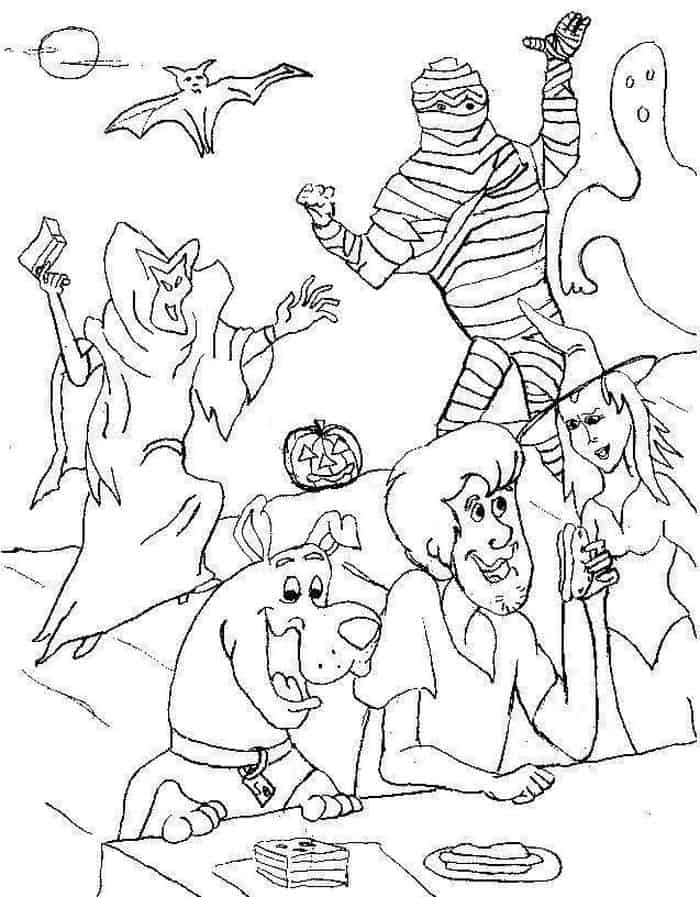 Full Page Scooby Doo Characters Coloring Pages