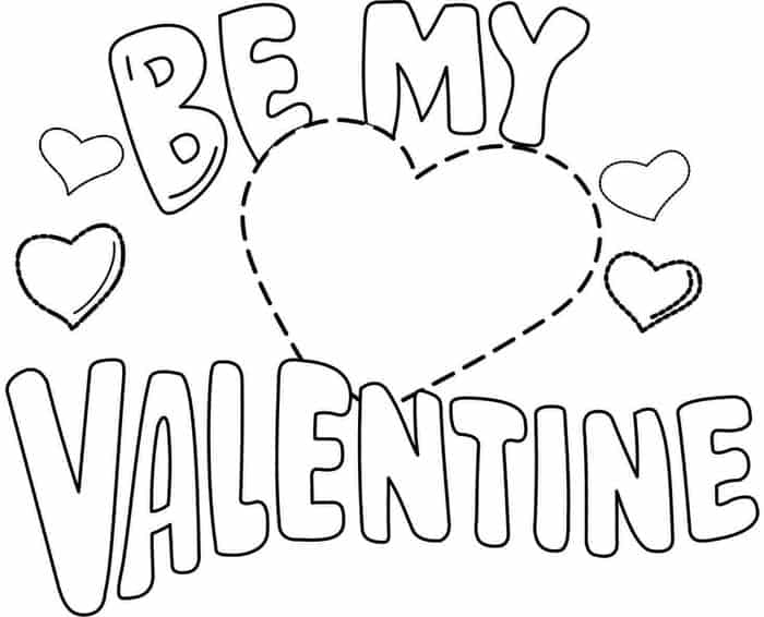 Happy Valentines Day Hearts Coloring Pages