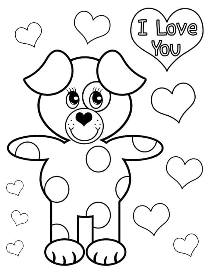 Happy Valentines Day Printable Coloring Pages