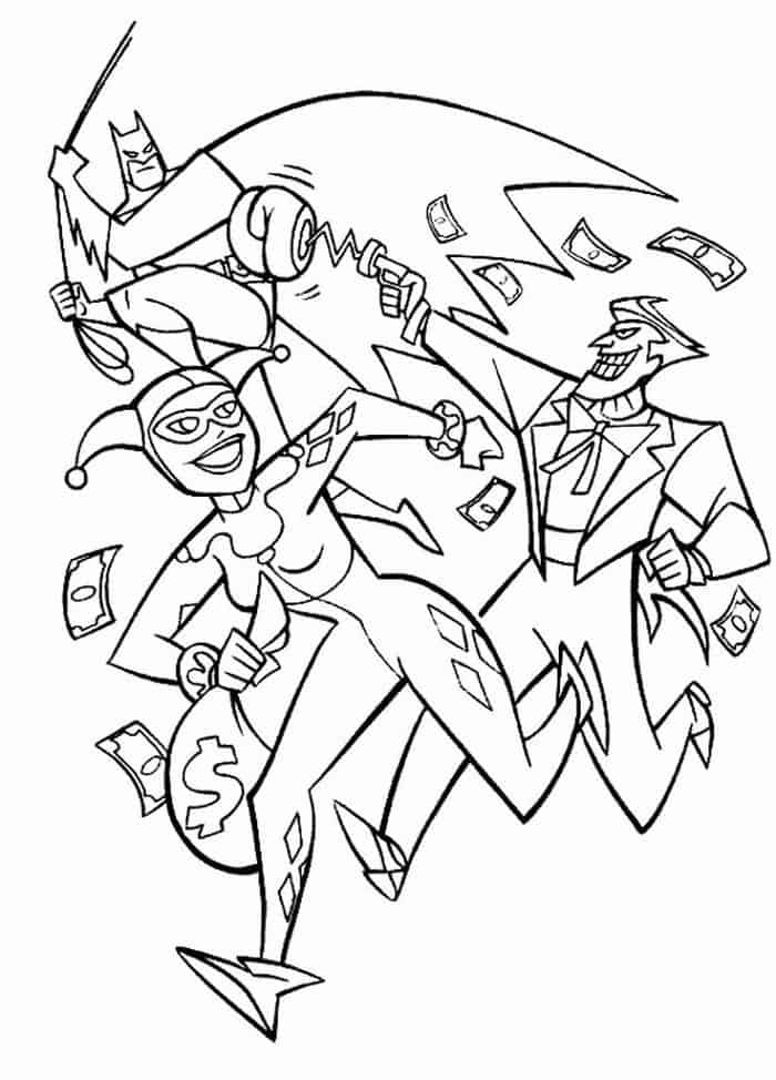 Harley And Batgirl Coloring Pages