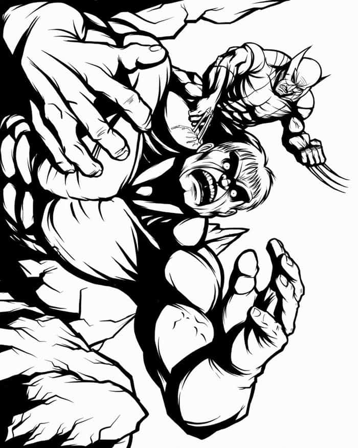 Hulk Vs Wolverine Coloring Pages