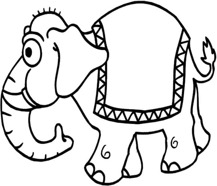 Indian Elephant Coloring Pages
