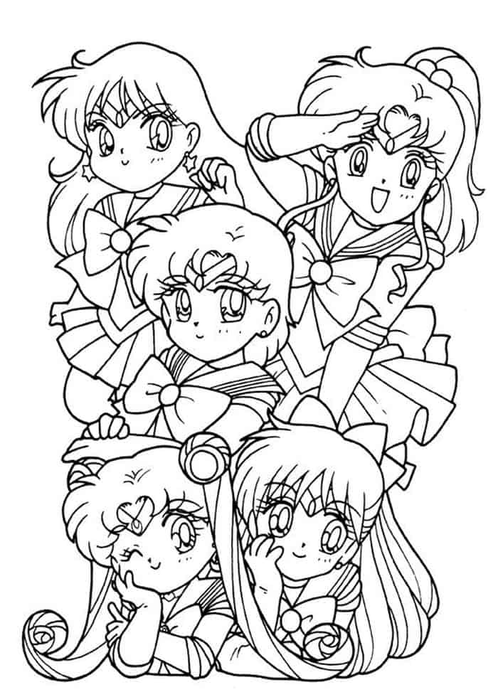 Kawaii Sailor Moon Coloring Pages Adult