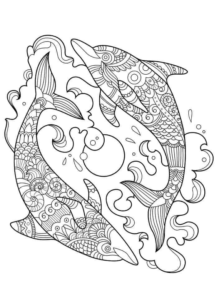Mandala Dolphin Coloring Pages