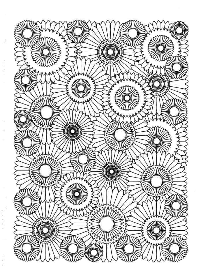 Mandala Sunflower Coloring Pages