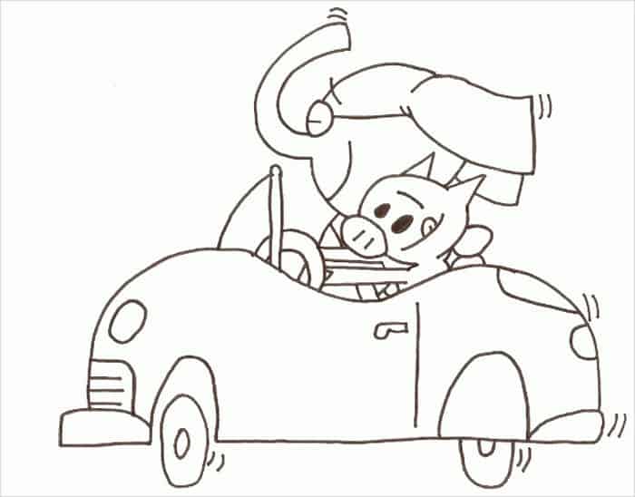Mo Willems Coloring Pages Elephant And Piggie