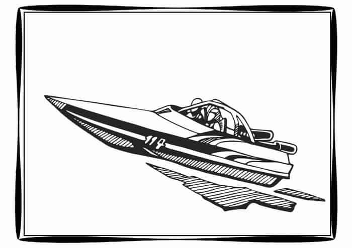 Motor Boat Coloring Pages