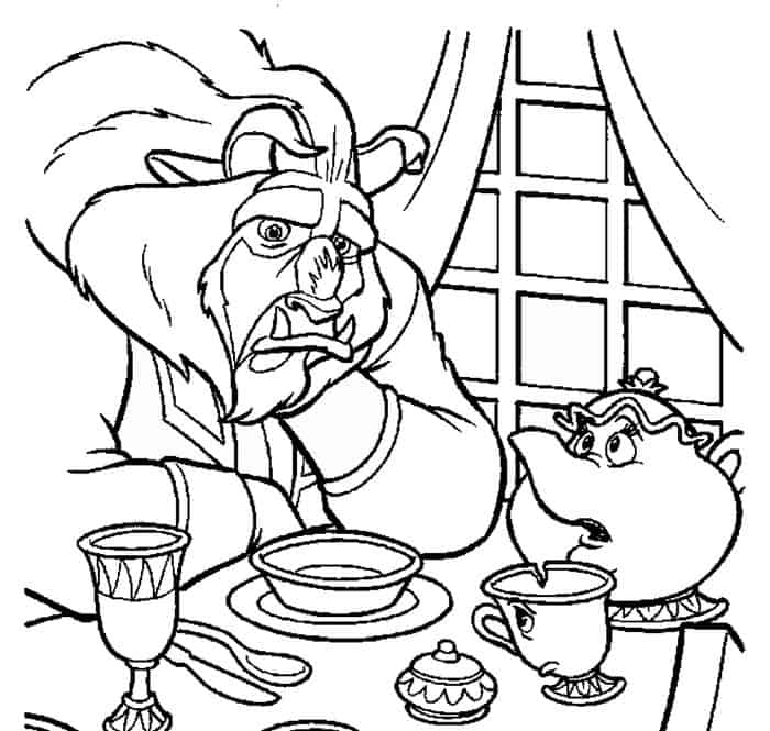 New Beauty And The Beast Coloring Pages