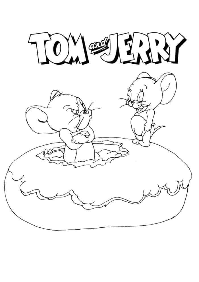 Nibbles In A Car Coloring Pages From Tom And Jerry