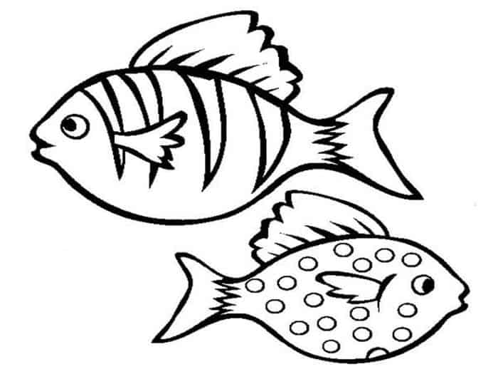 One Fish Two Fish Red Fish Blue Fish Coloring Pages