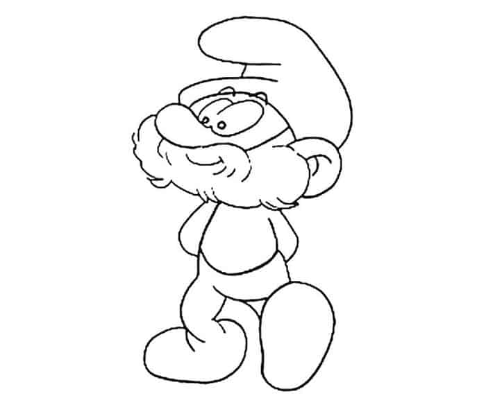 Papa Smurfs Coloring Pages