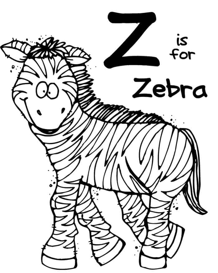 Preschool Coloring Pages Zebra