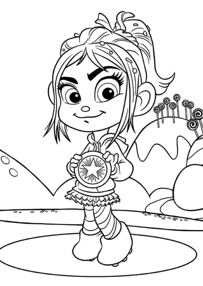 Princess Vanellope Wreck It Ralph Coloring Pages