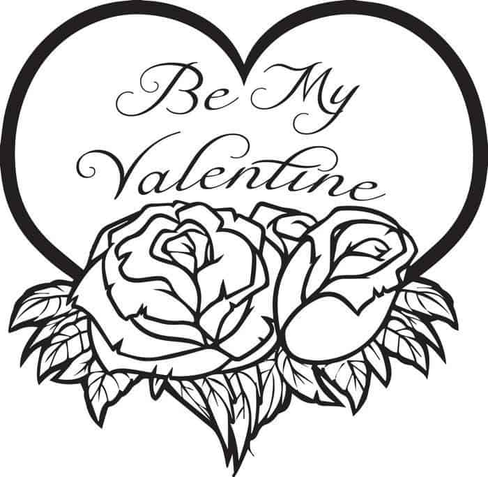 Print Out Coloring Pages For Valentines Day