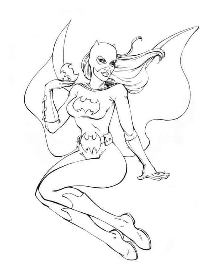 Printable Batgirl Coloring Pages Full Page