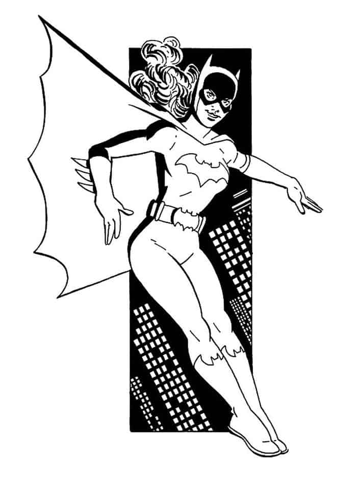 Printable Coloring Pages Batgirl Dc Superhero Girl