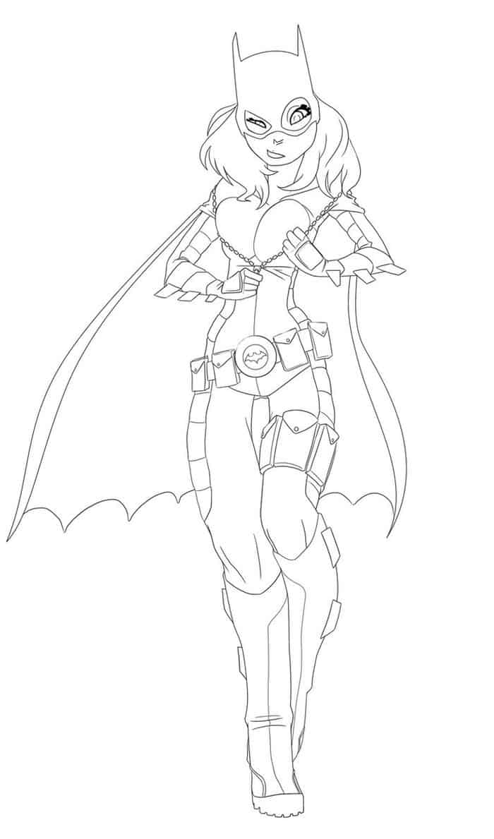 Printable Coloring Pages Batgirl