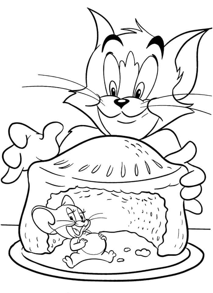 Printable Coloring Pages For Tom And Jerry