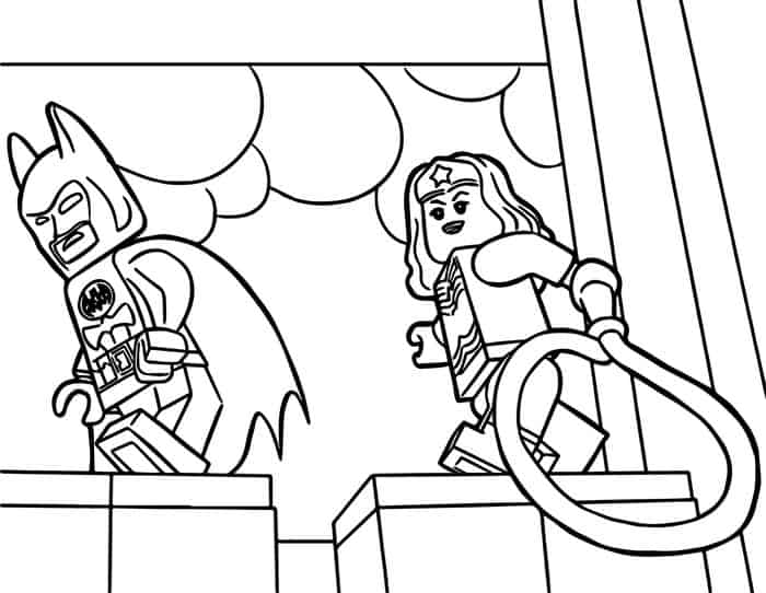 Printable Coloring Pages Lego Wonder Woman