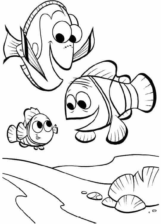 Printable Coloring Pages Of Finding Nemo And Dori