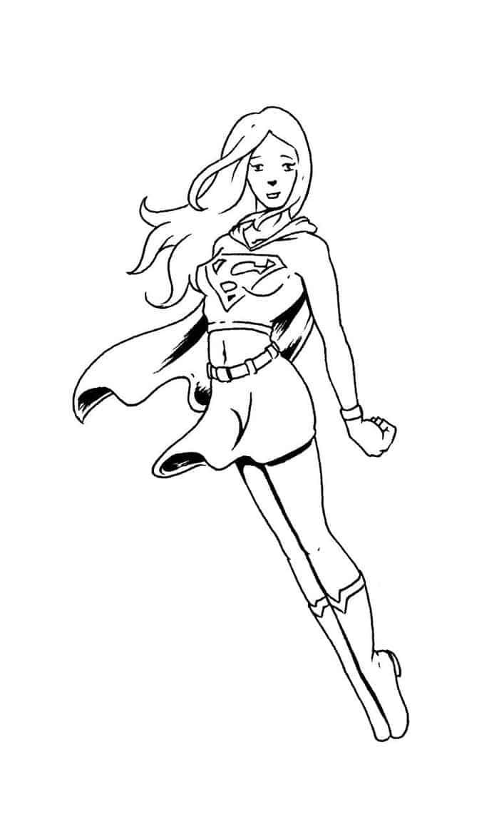 Printable Supergirl Coloring Pages For Kids