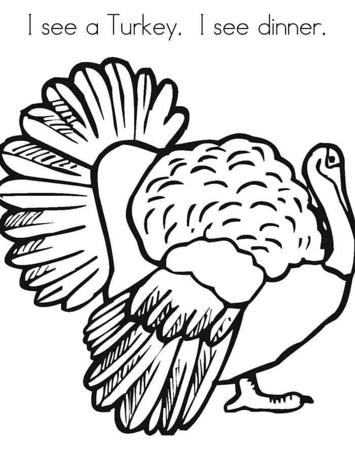 Printable Turkey Coloring Pages Free