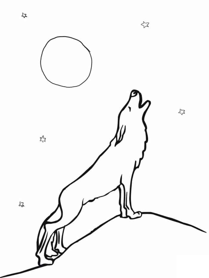 Printable Wolves Coloring Pages