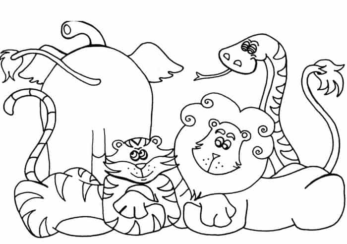 Printable Zoo Animal Coloring Pages