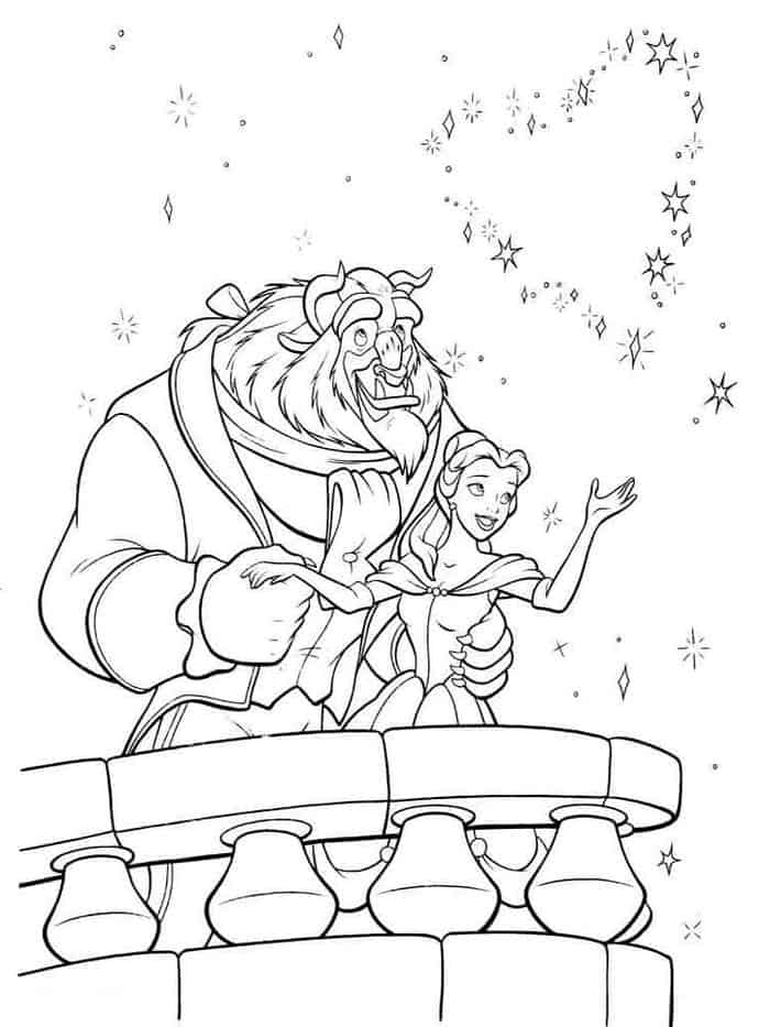 Real Beauty And The Beast Coloring Pages