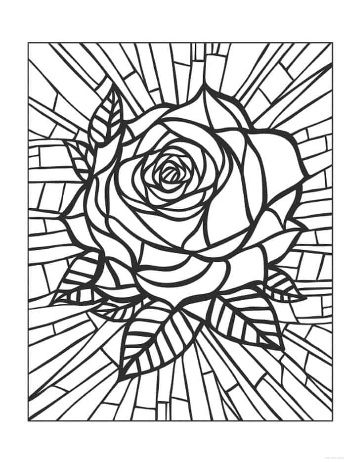 Rose Window Coloring Pages