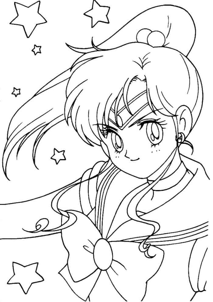 Sailor Moon Coloring Pages Super Sailor Jupiter