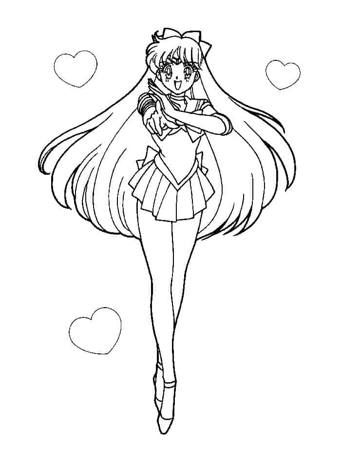 Sailor Moon Coloring Pages Super Sailor Venus