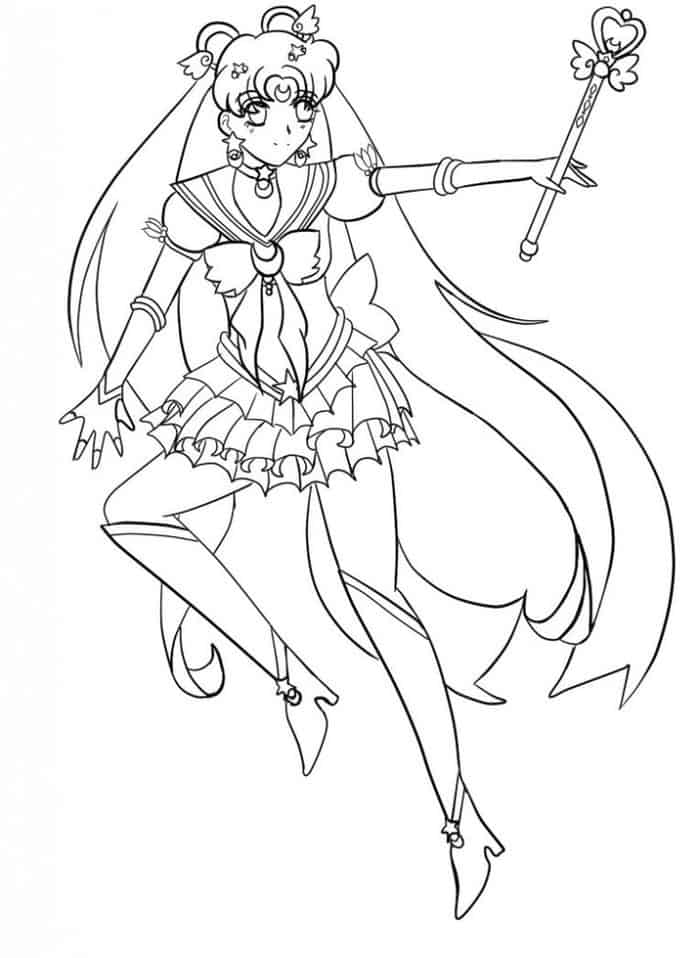Sailor Moon Dark Lady Coloring Pages