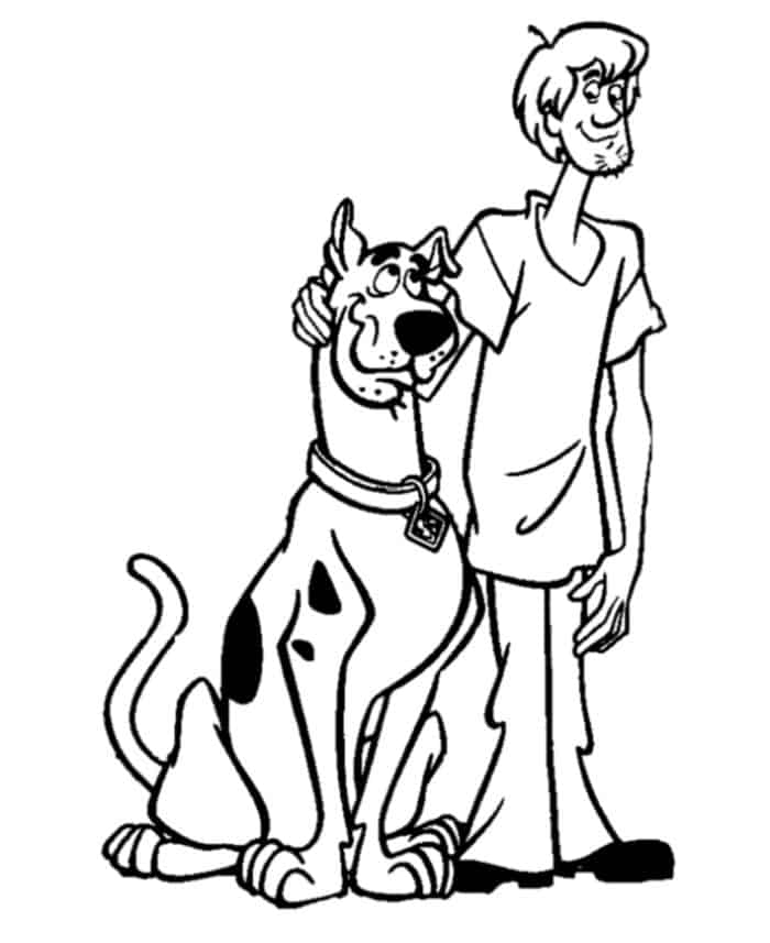 Scooby Doo And Shaggy Coloring Pages
