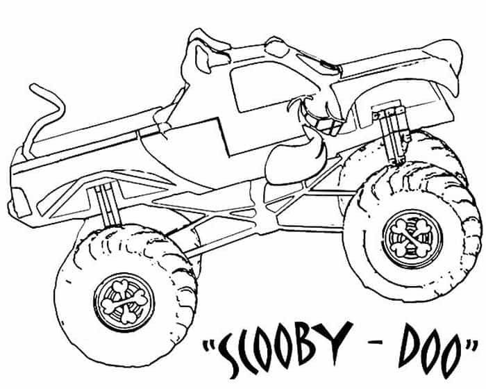 Scooby Doo Monster Truck Coloring Pages