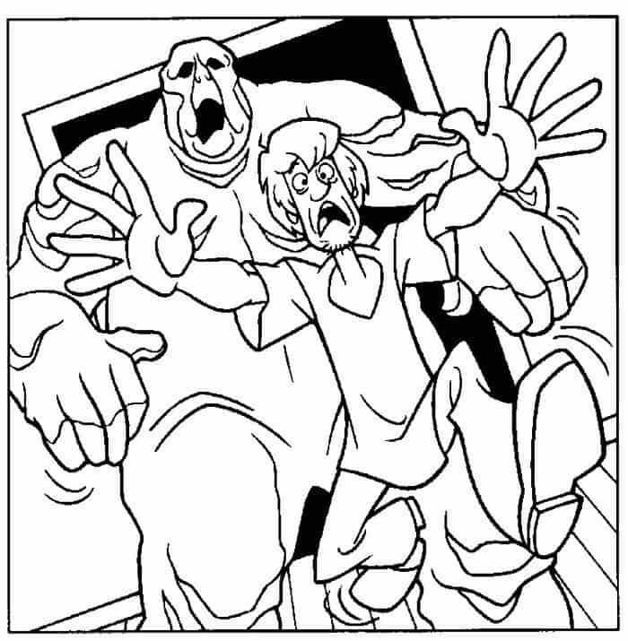 Scooby Doo Wax Phantom Coloring Pages