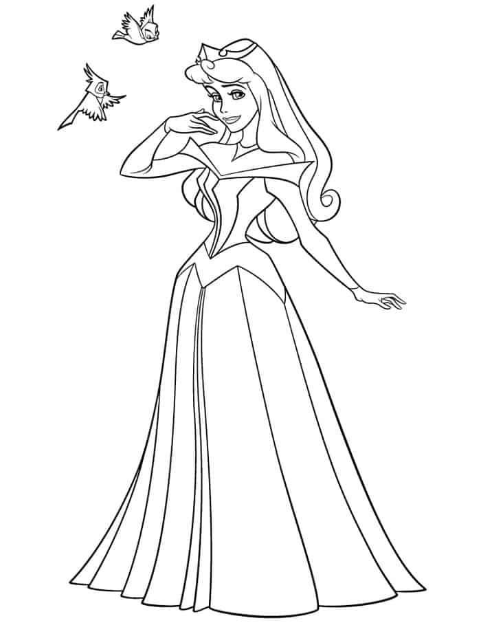 Sleeping Beauty Anime Coloring Pages