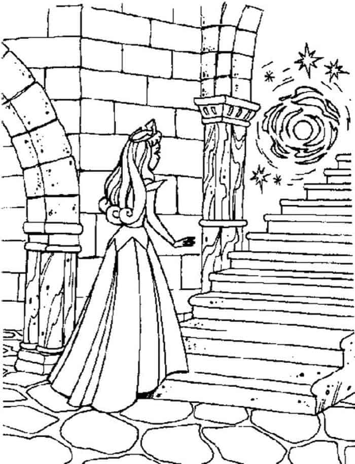 Sleeping Beauty Castle Coloring Pages