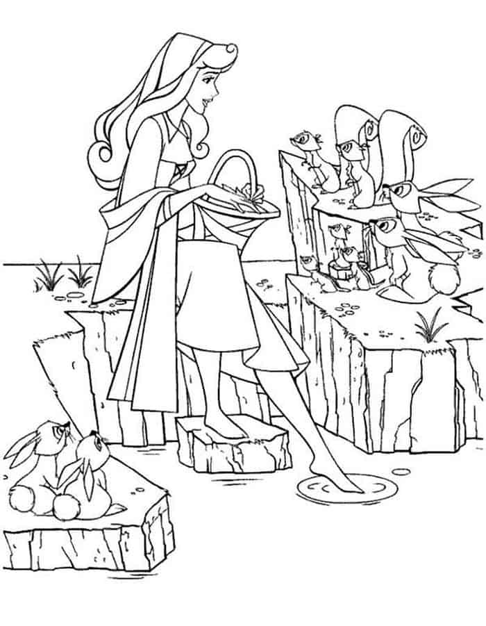 Sleeping Beauty Online Coloring Pages