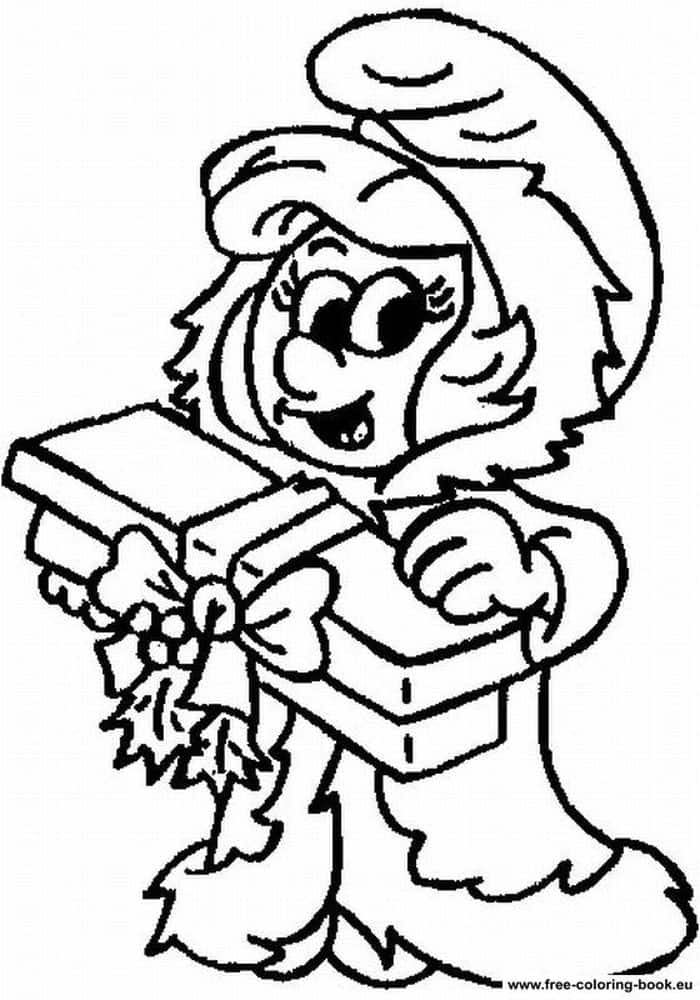 Smurfs Christmas Printable Coloring Pages